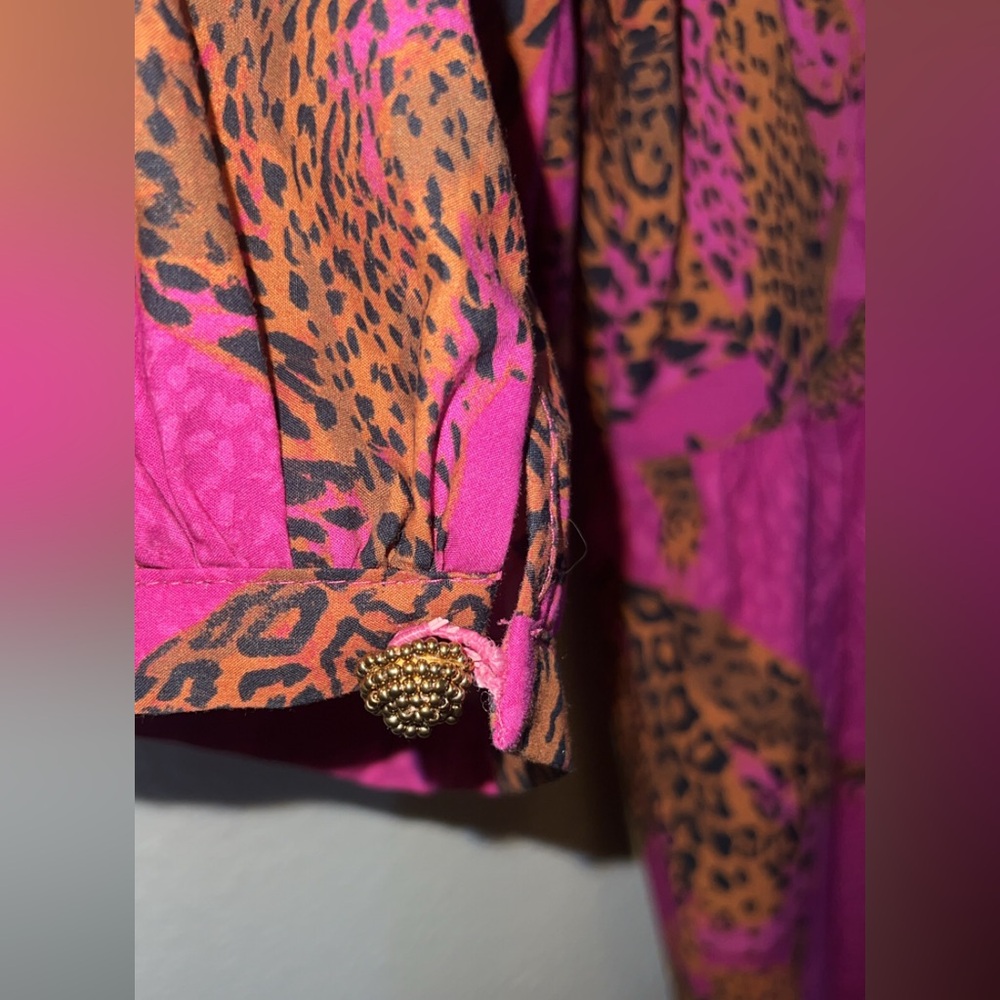 FARM Rio Fuchsia Leopard Mini Dress Size Small - Picture 7 of 9